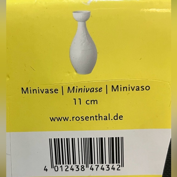 Rosenthal Bjorn Wiinblad Zauberflote Magic Flute White Mini Vase 11cm - Picture 9 of 10